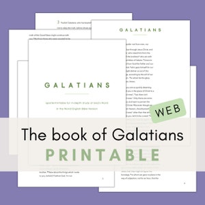 Galatians Printable || Bible Reading & Journaling || Scripture Study and Notes Resource || The Book of Galatians || Bible Notebook