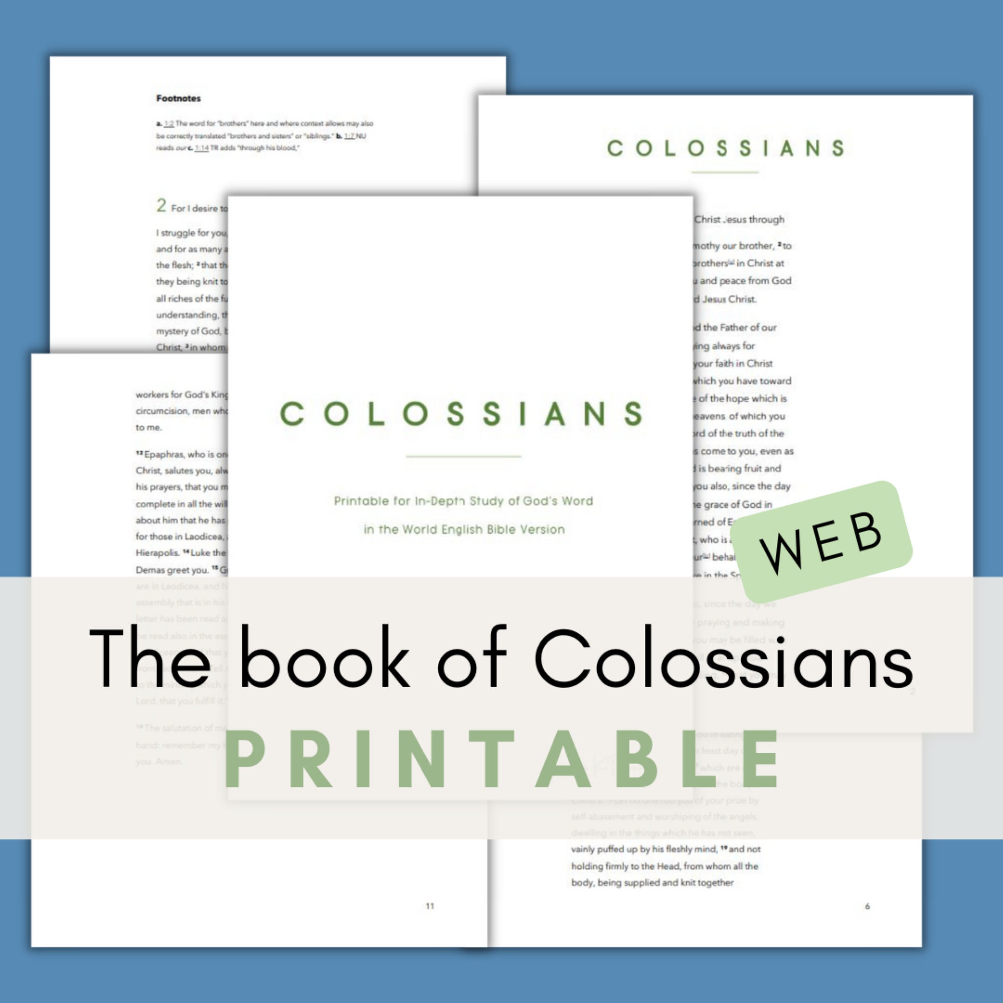 Colossians Bible Journaling Creatives Kit- Digital/printable