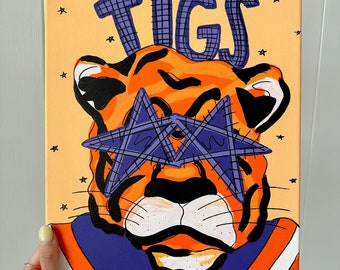 Clemson Tigers Mascot in Glasses Painting l CLEMSON