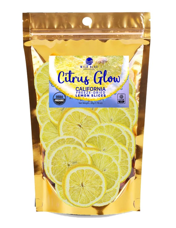 Lemon Slices, Freeze-Dried Lemon, Organic Lemon, Lemon Garnish, Lemon for Tea, Baking Lemon, Natural Lemon, Lemon Snack