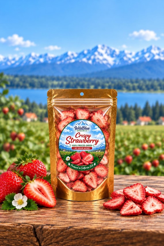 FREEZE DRIED  STRAWBERRY / 100% Natural Fruit / No Added Sugar 12 g (0.42 oz)