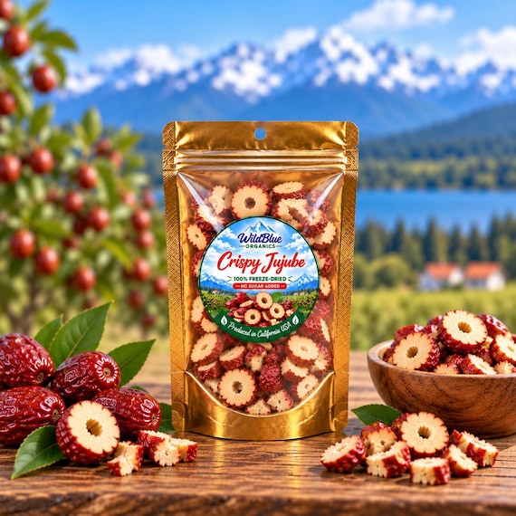 FREEZE DRIED  JUJUBE /  100% Natural Fruit / Organic / No Sugar Added 2 oz (56.7 g)