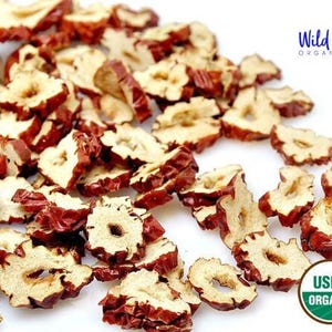 100% Organic  Jujube Fruit Chips Superfood Snack 1/2 LB(8 oz)대추 Hong Zao 紅棗 táo tàu  Product of USA