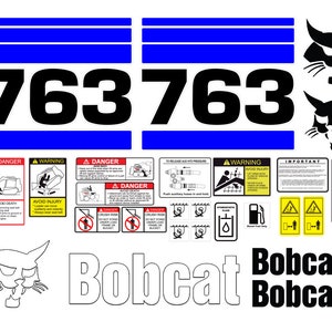 Bobcat 763 Replacement Decals / Stickers 25 PC