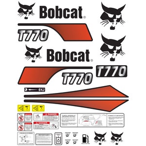 Bobcat T650 Skid Steer Set Vinyl Decal Sticker 3M