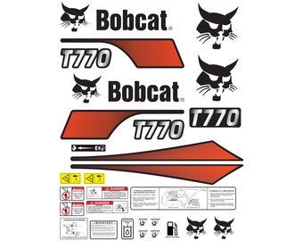 Naklejka winylowa Bobcat T650 Skid Steer Set 3 M