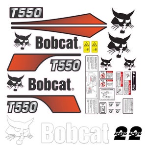 Bobcat T550 v2 Skid Steer Set Vinyl Decal Sticker 3M - FREE SHIPPING