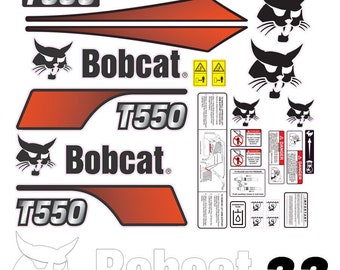 Bobcat T550 v2 Skid Steer Set Vinyl Decal Sticker 3M - FREE SHIPPING