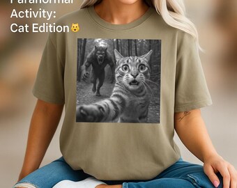 Funny Cat Werewolf Meme Shirt, Horror Graphic Tee