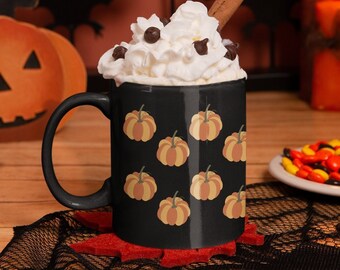 Pumpkin Halloween Coffee Mug, Sweater Weather, Fall Decor