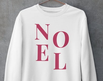 Noel Christmas Sweatshirt, Minimalist Holiday Crewneck