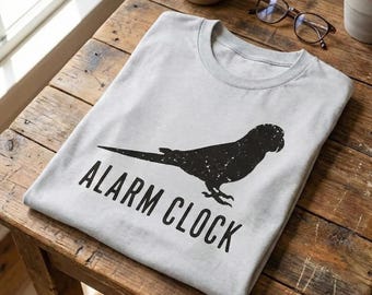 Funny Parrot T-Shirt, Alarm Clock Bird Lover Tee