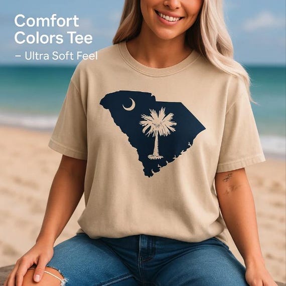South Carolina Shirt Palmetto Moon Graphic Tee Southern Pride