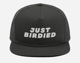 Just Birdied Golf Trucker Hat, Funny Golf Gift