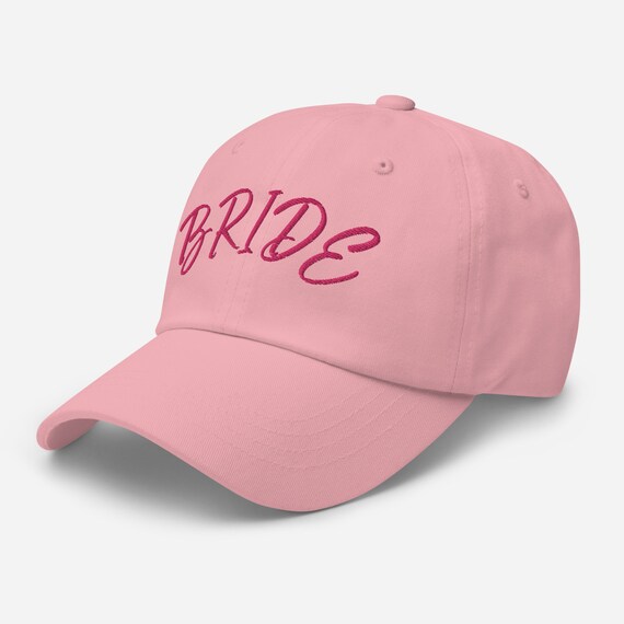 Embroidered Bride Baseball Cap Adjustable Cotton Bachelorette Party Hat Bride Baseball Cap, Pink Embroidered Cotton Twill  main image 4
