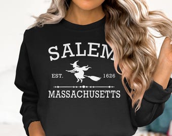 Salem Massachusetts Sweatshirt: Witchy Halloween Crewneck