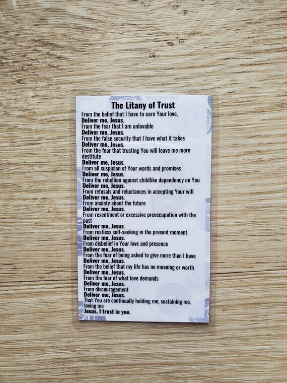 Litany Of Trust Printable - Printable Coloring Pages
