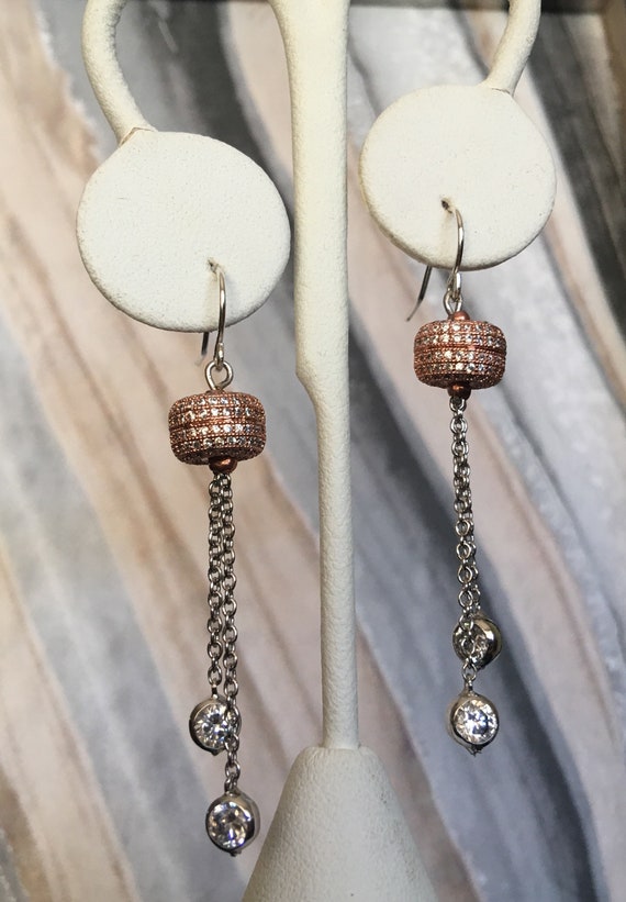 Pendientes De Gota De Piedra Lunar De Plata 925 Pendientes Celta/estrella De Mar/oro Rosa