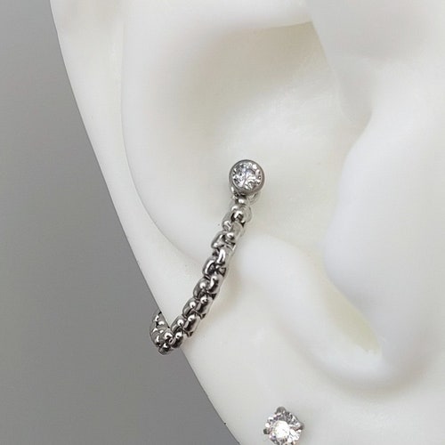Conch Chain 2mm Rounded Links Stainless Steel Conch Ear Etsy