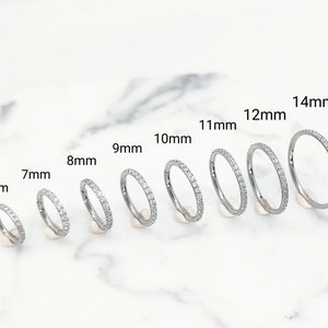 Titanium Gem Conch Hoop, conch clickerring, G23 titanium, 16 gauge, helix, tragus, septum, daith