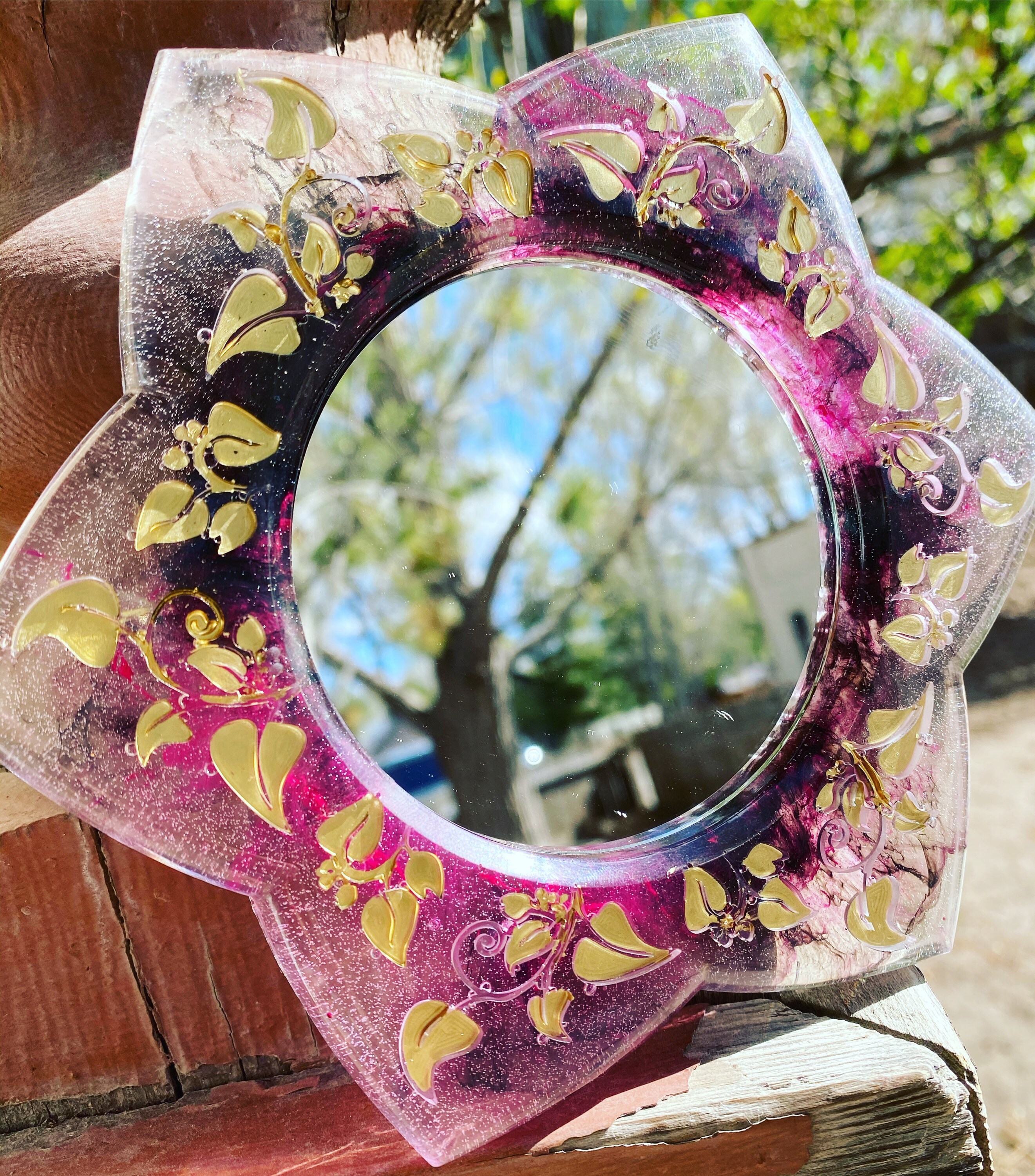Flower mirror Etsy