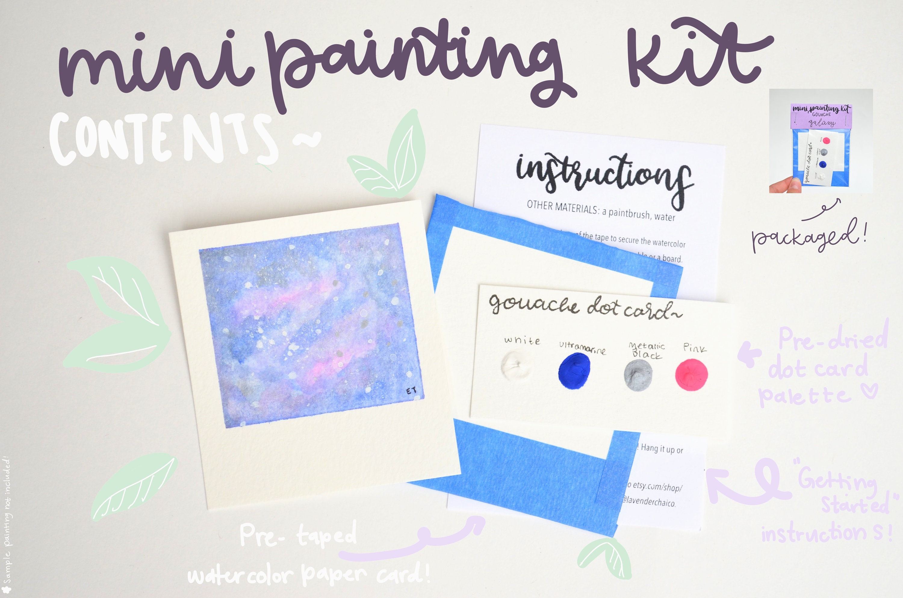 Mini Painting Kit Latte Art Fall Art Kit, Autumn Crafts, Fall Craft Kit for  Kids, Autumn Aesthetic, Coffee Shop Date, Fall Watercolor Kit 