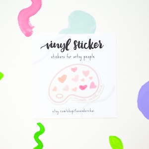 Made with Love Palette Vinyl Künstler Geschenk Aufkleber