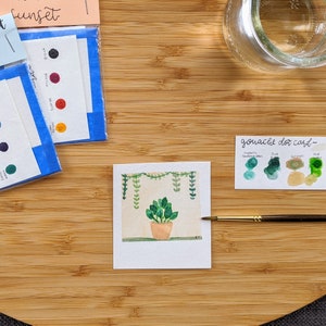 Minischilderijset: potplanten