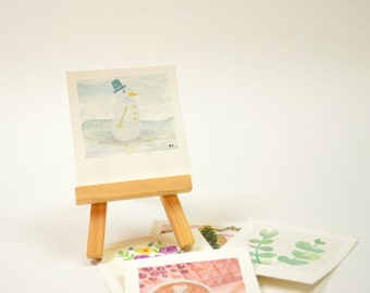 Houten mini-ezel | 5 inch display-ezel