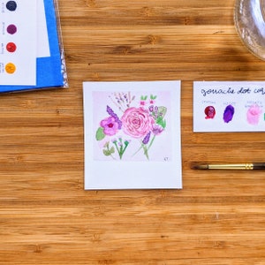 Mini Kit de Pintura - Lindas Flores Rosa