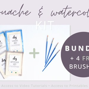 DIY-schilderset BUNDEL Aquarel en plakkaatverf + 4 GRATIS penselen!