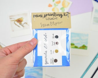 Sparrows Mini Gouache-målningsset – Nybörjarakvarell