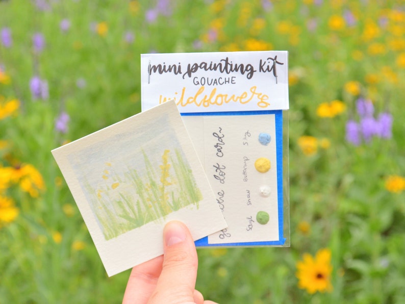 Minimålningsset med vildblommor i gouache – DIY-konst för nybörjare bild 1