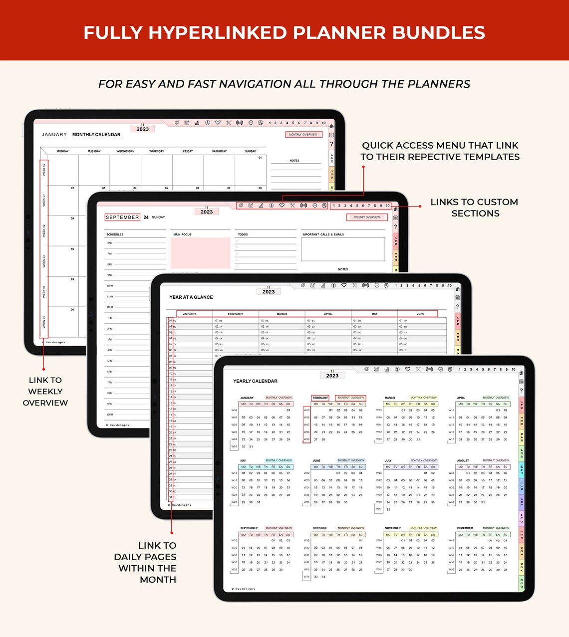 Digital Planner 2023 2025 Goodnotes Planner Ultimate Digital Etsy