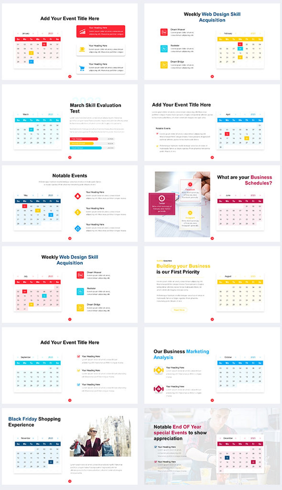 2023 Detailed Calendar Powerpoint Template Slideuplift Vrogue
