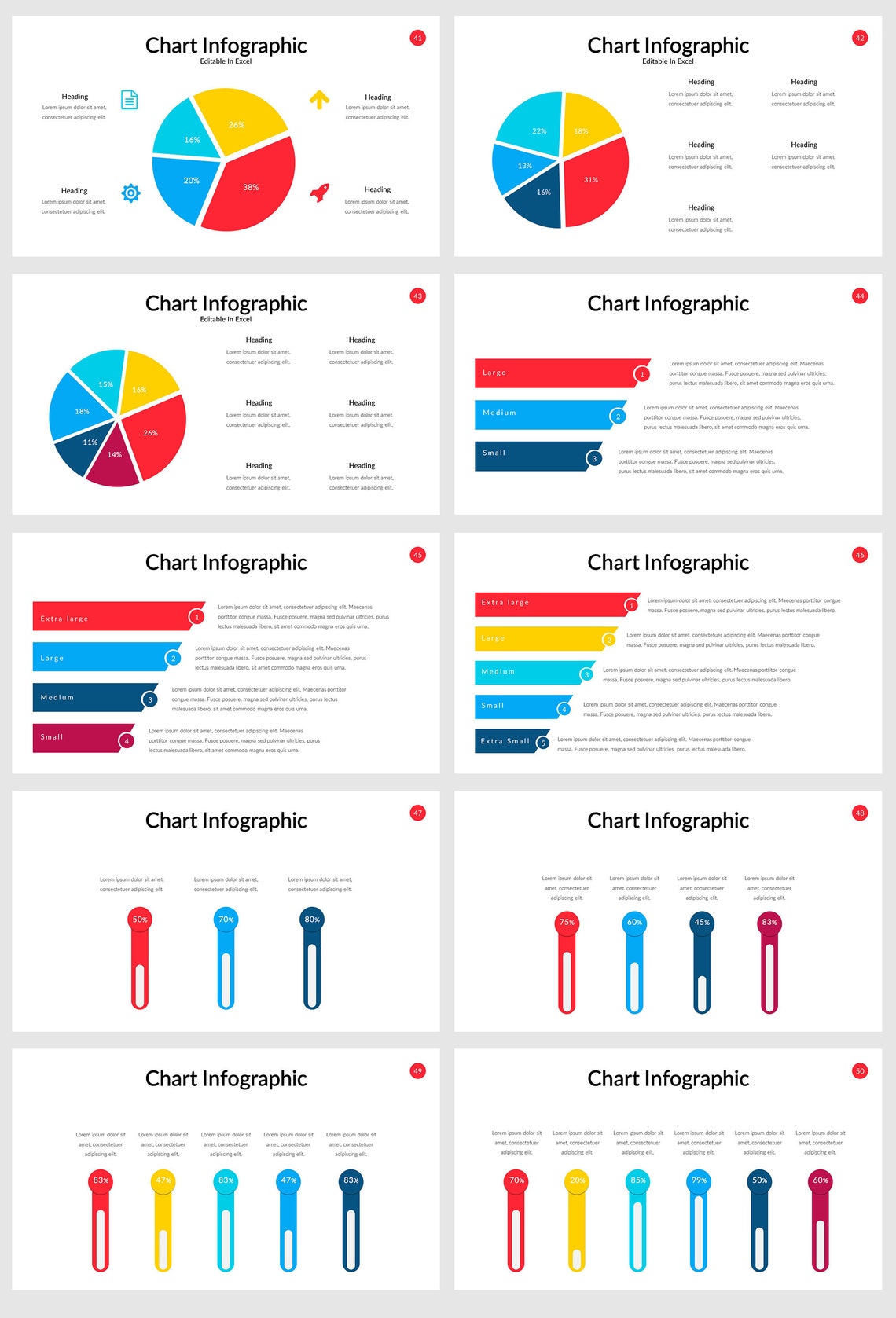 Data Charts Powerpoint Template Modern Powerpoint Data Chart Etsy