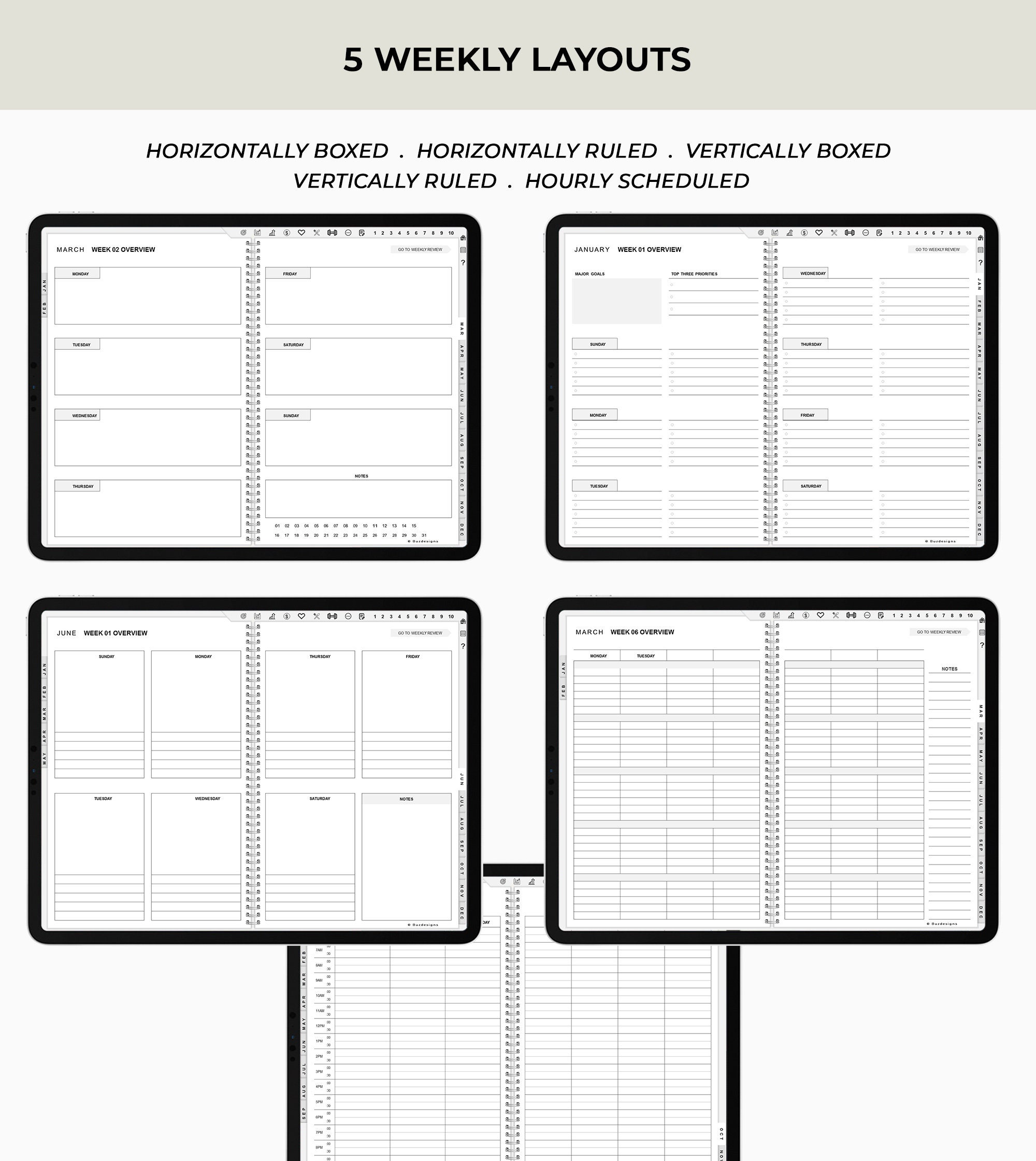 Undated Digital Planner Goodnotes Ipad Planner Goodnotes | Etsy