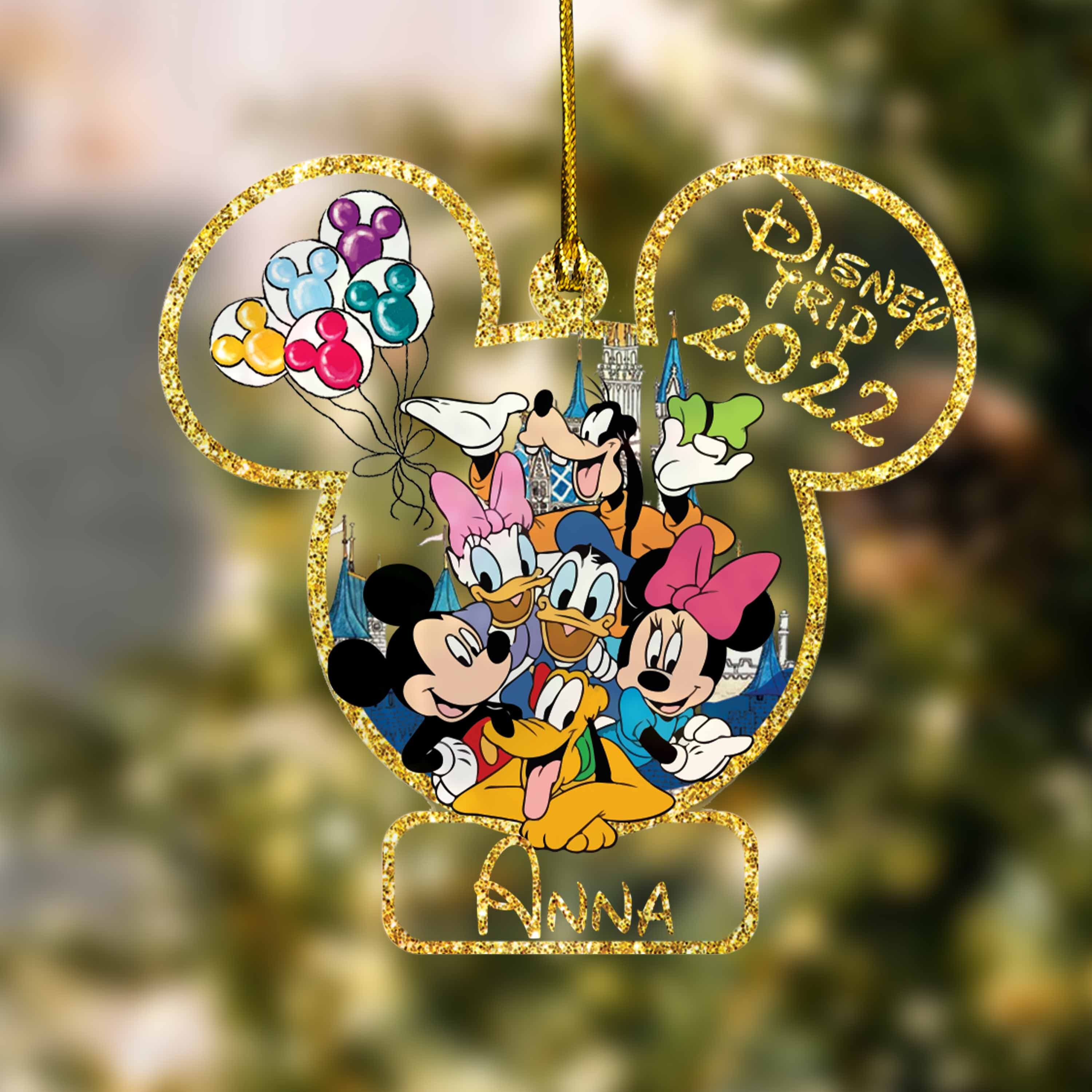Personalized Mickey Mouse Disney Trip 2022 Ornament, Disneyland Mickey