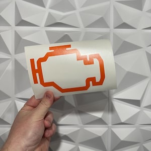 CEL Sticker Check Engine Light - Vinyl Decal Sticker - Car Sticker JDM - 22 Vinyl Colors To Choose From!