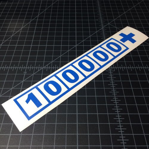 1000iq Sticker 100,000+ Mile Sticker - Vinyl Decal Sticker - Car Sticker JDM - 22 ...
