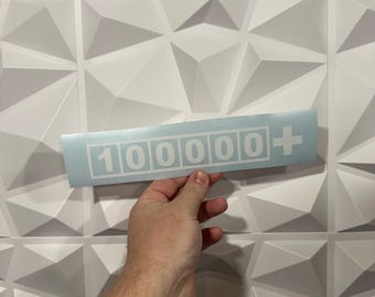 100,000+ Mile Sticker - Vinyl Decal Sticker - Car Sticker JDM - 22 Vinyl Colors To Choose From!