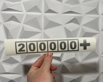 200,000+ Mile Sticker - Vinyl Decal Sticker - Car Sticker JDM - 22 Vinyl Colors To Choose From!