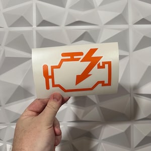 Check Engine Light Sticker - Vinyl Decal Sticker - Car Sticker JDM - 22 Vinyl Colors To Choose From!