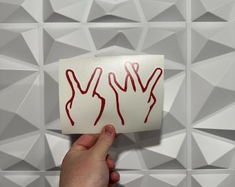 VW Hands Sticker - Vinyl Decal Sticker - Car Sticker Funny - Race Car Fun