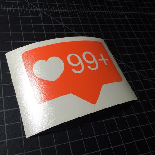 Instagram 99+ Likes Sticker - Vinyl Decal Sticker - Car Sticker JDM ...