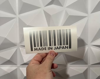 Made in Japan Barcode Sticker - Vinyl Decal Sticker - Car Sticker JDM