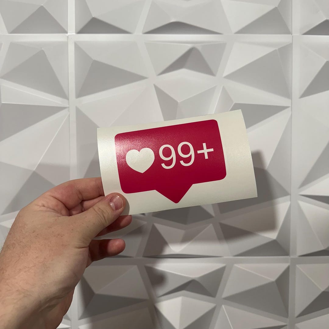 Instagram 99+ Likes Sticker - Vinyl Decal Sticker - Car Sticker JDM ...