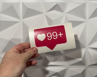 Instagram 99+ Likes Sticker - Vinyl Decal Sticker - Car Sticker JDM - 22 Vinyl Colors To Choose From!