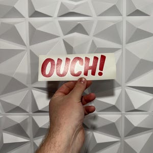 OUCH! Sticker - Vinyl Decal Sticker - Car Sticker JDM