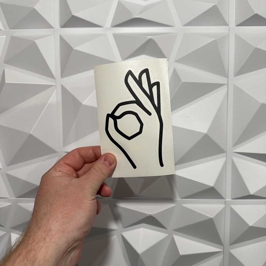 OK Hand Emoji Sticker - Vinyl Decal Sticker - Car Sticker Funny - Etsy